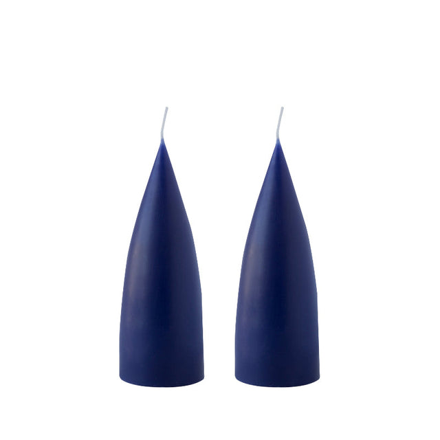 Konische Stumpenkerze 16 cm in Antique Blue