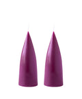 Konische Stumpenkerze 16 cm in Dark Heather