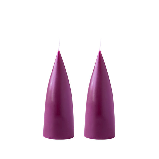 Konische Stumpenkerze 16 cm in Dark Heather
