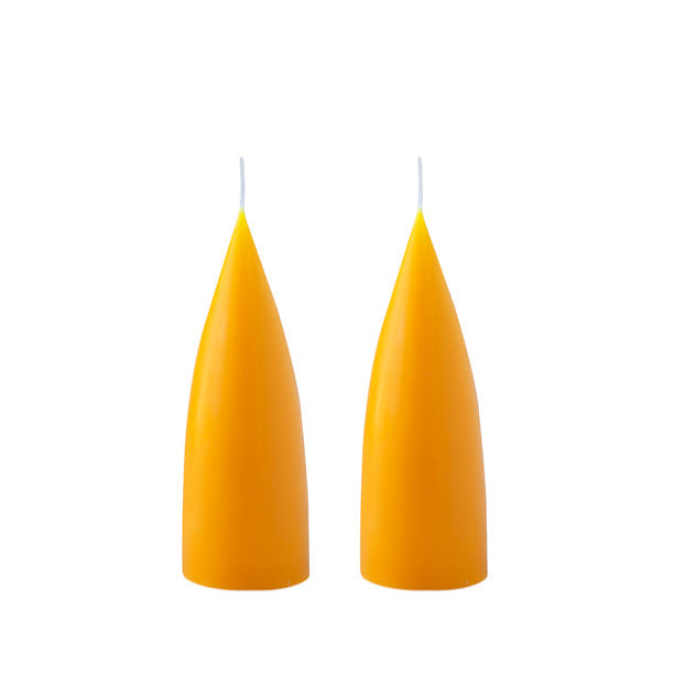 Konische Stumpenkerze 16 cm in Yellow