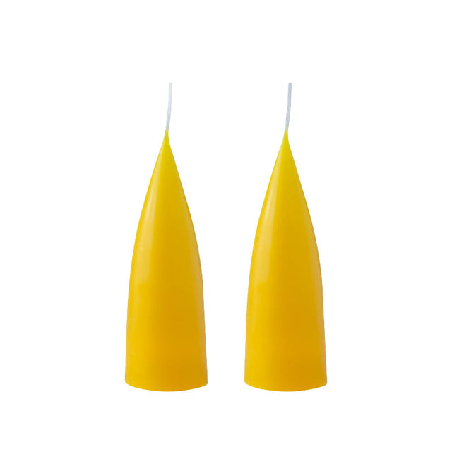 Konische Stumpenkerze 16 cm in Lemon Yellow
