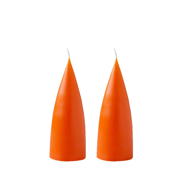 Konische Stumpenkerze 16 cm in Orange