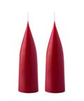 Hohe konische Stumpenkerze in Dark Red, 20 Zentimeter hoch