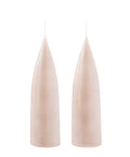 Hohe konische Stumpenkerze in Nude, 20 Zentimeter hoch