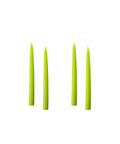 Konische Stabkerze in Lime, 20 Zentimeter hoch