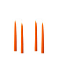Konische Stabkerze in Orange, 20 Zentimeter hoch