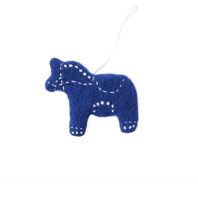 Filzanhänger DALA-PFERD in blau | Little Hangings