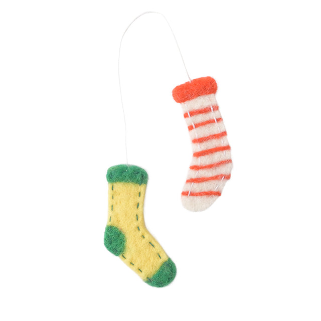 Kleines Paar WEIHNACHTSSOCKEN aus Filz | Little Hangings