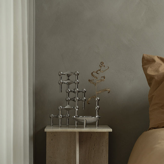 Vase für STOFF Nagel-Kerzenhalter | CHROME