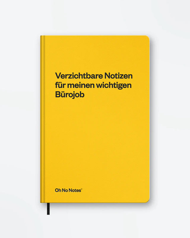 Notizbuch "Verzichtbare Notizen" | Oh No Notes