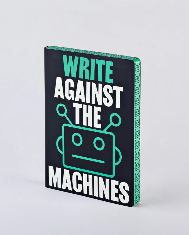 Notizbuch Graphic L „Write Against The Machines“ | Nuuna