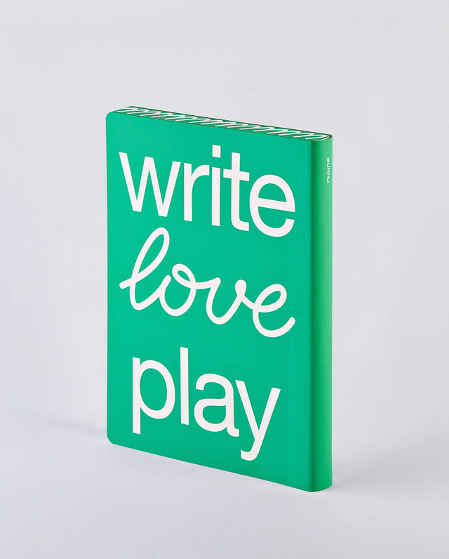 Notizbuch Graphic L „Write Love Play“ | Nuuna