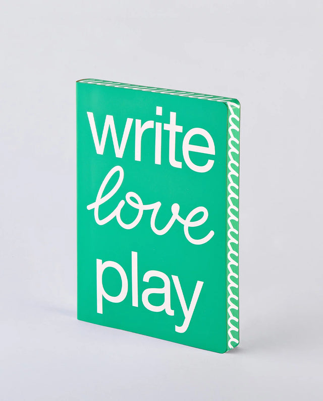 Notizbuch Graphic L „Write Love Play“ | Nuuna