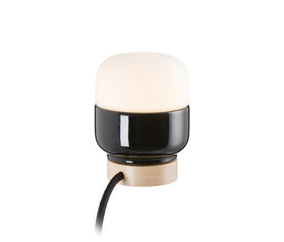 OHM Table 100/130 BM | Schwarze Tischleuchte mit mattem Opalglas