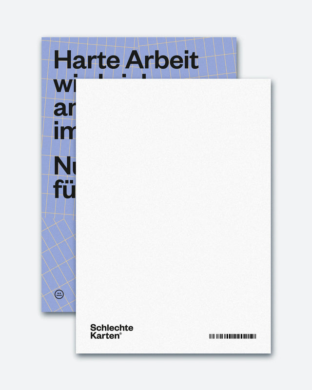 Postkarte "Harte Arbeit"  | Schlechte Karten