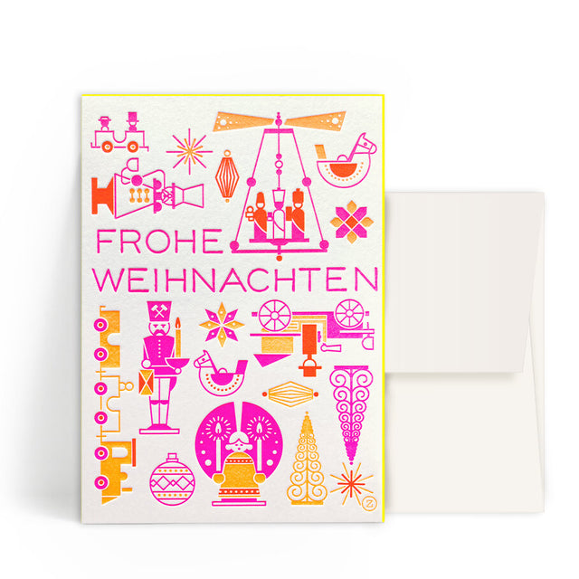 Postkarte Letterpress | FROHE WEIHNACHTEN