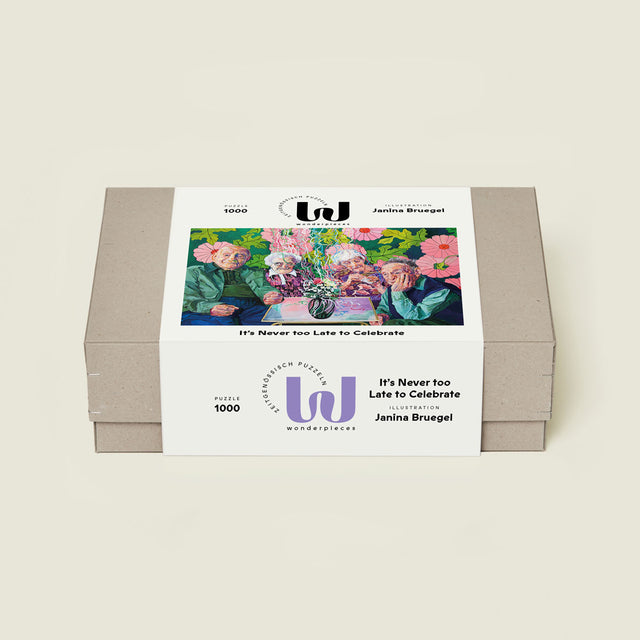 Puzzle "IT`S NEVER TOO LATE to CELEBRATE", 1000 Teile | wonderpieces