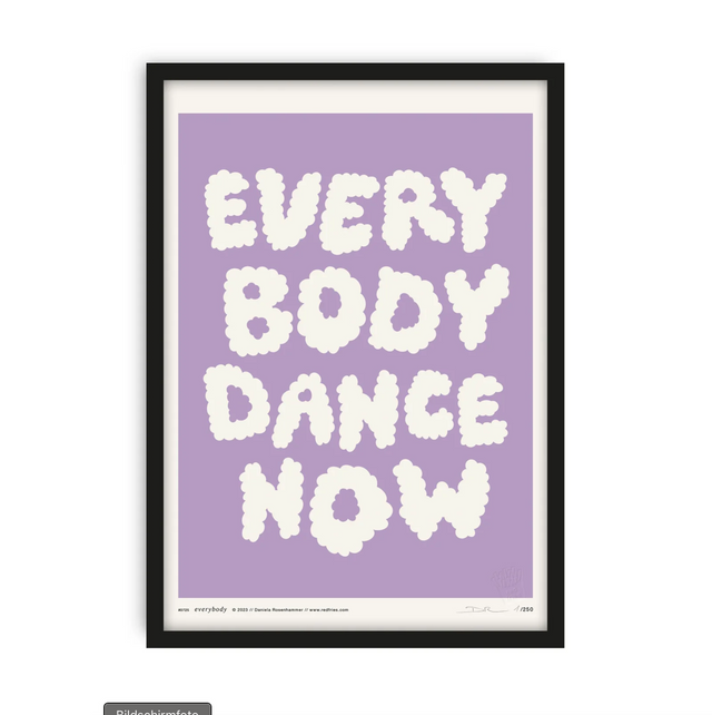 Kunstdruck "EVERYBODY DANCE NOW!" | A4 / LILA