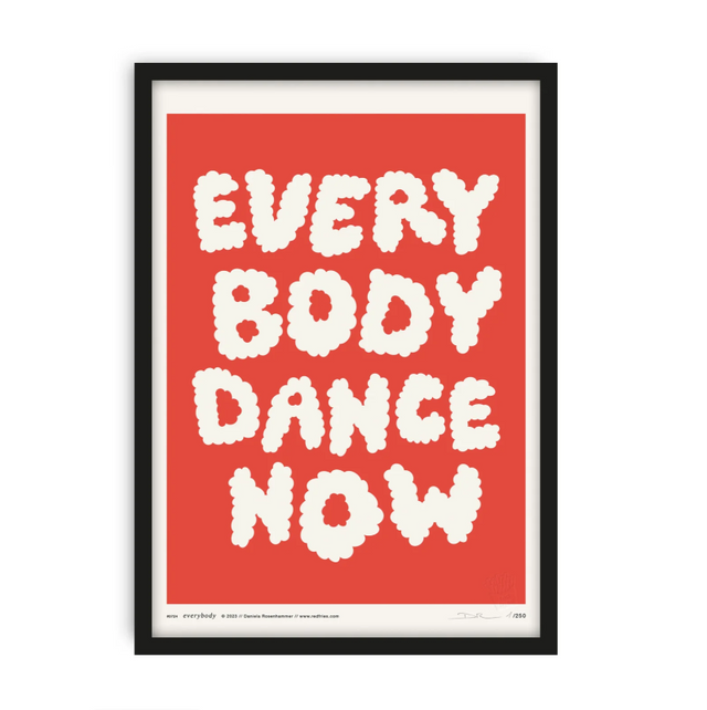 Kunstdruck "EVERYBODY DANCE NOW! | A4 / RED