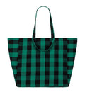Tote Bag ELISA von Rose in April im großen Vichy-Karo in Grün und Schwarz