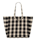 Tote Bag ELISA von Rose in April im großen Vichy-Karo in Greige und Schwarz