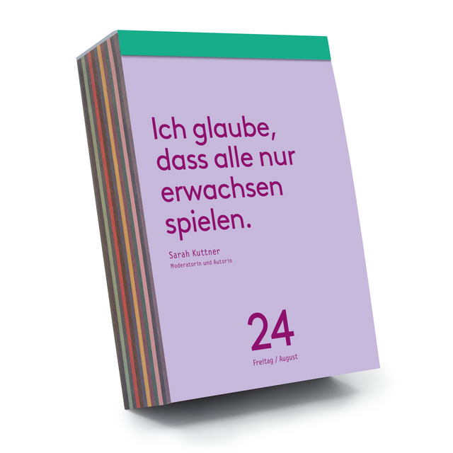 Denkpause 2027 – Kalenderblatt mit Zitat