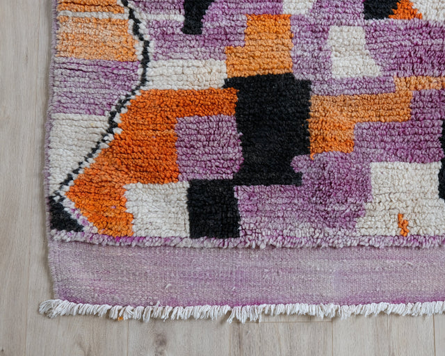 Vintage-Boujad „SHAPES ON VIOLET“ | 1,60 x 2,42 m
