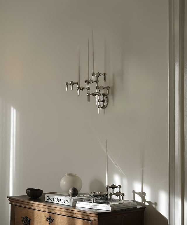 STOFF Nagel Wandkerzenhalter | CHROME