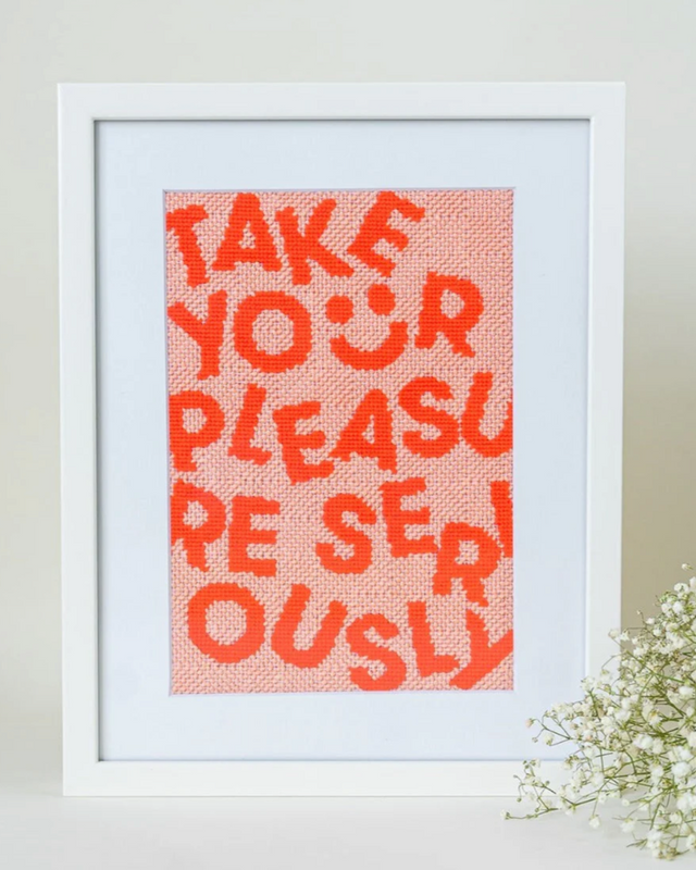 Cooles Stickbild-Set | „TAKE YOUR PLEASURE SERIOUSLY“ (Charles Eames)