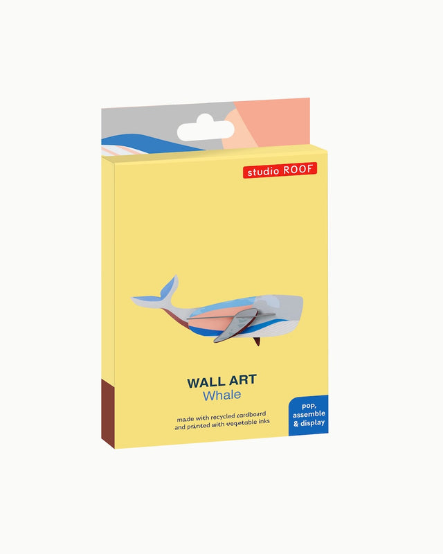Bunte Wanddeko WHALE | Wal aus Karton für die Wand