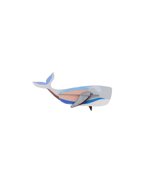 Bunte Wanddeko WHALE | Wal aus Karton für die Wand