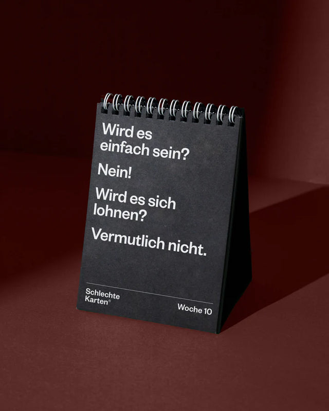 Demotivierender Tischkalender 2026 | Schlechte Karten