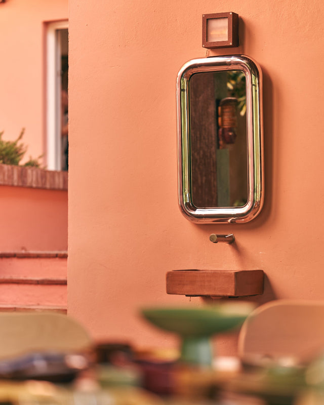 Wandspiegel CHUBBY mit Chromrand | HKLIVING