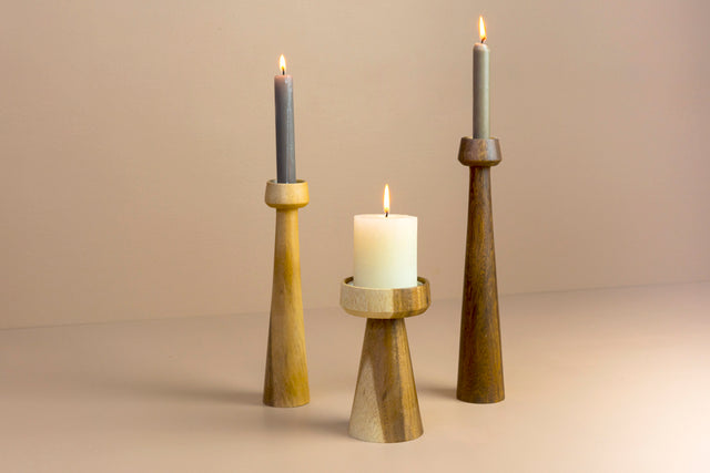 Kerzenständer Mushroom aus Akazienholz | Kinta