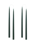 Konische Stabkerze in Forrest Green, 35 Zentimeter hoch