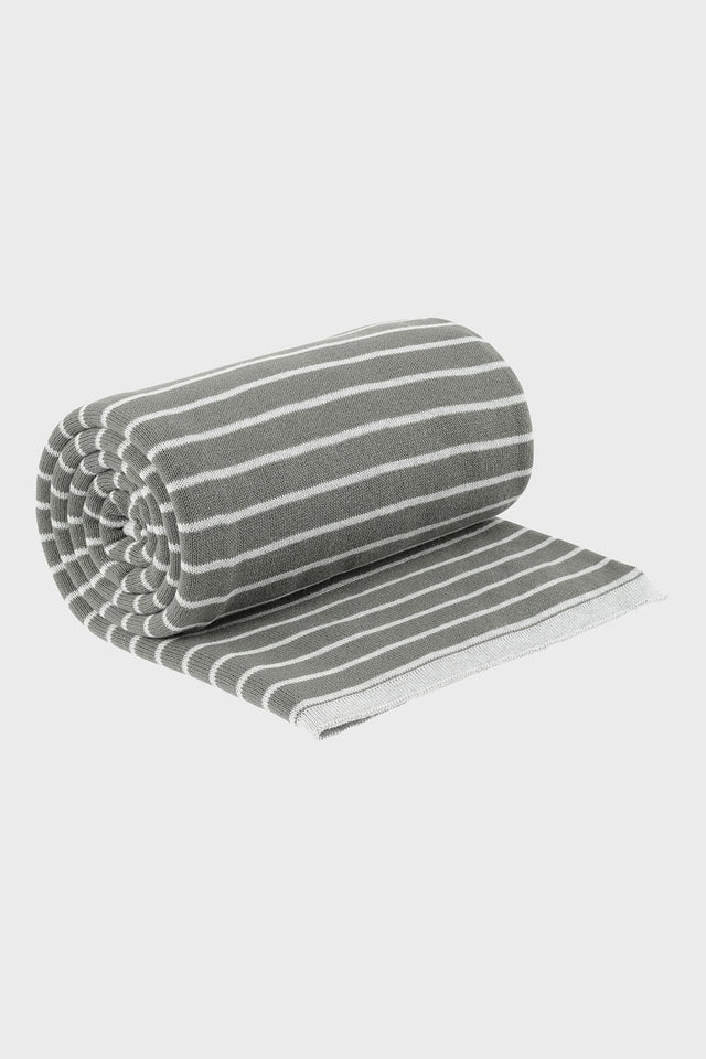 Decke STRIPE aus 100% GOTS-Baumwolle | 130 x 180 cm | Wendedecke