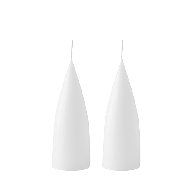 Konische Stumpenkerze in WHITE | 16 cm