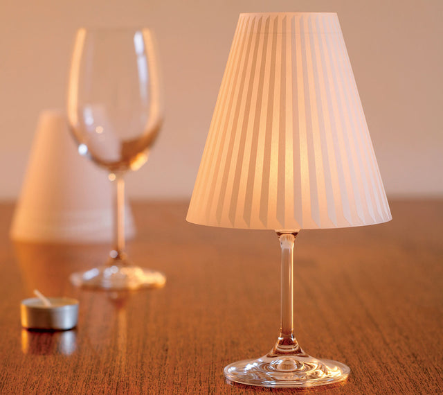 Bedruckte Papier-Lampenschirme fürs Weinglas - SCHÖNE HELENE | 3 im Set