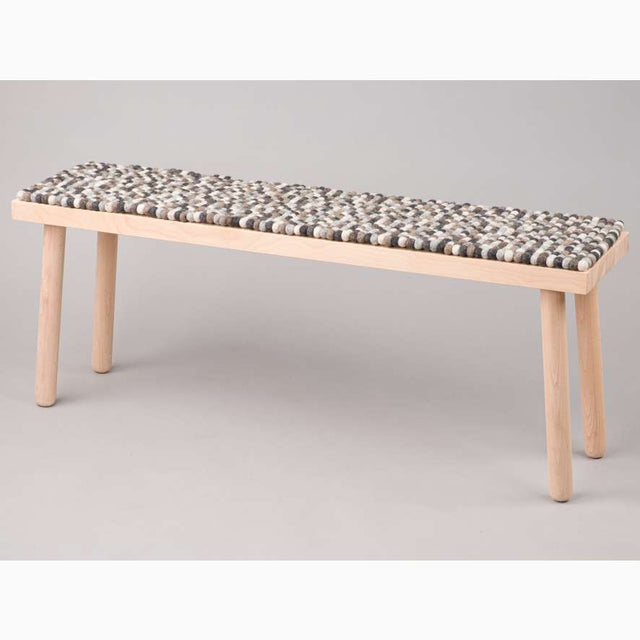 Tischläufer oder Bankauflage aus Filzkugeln | 25x100 cm