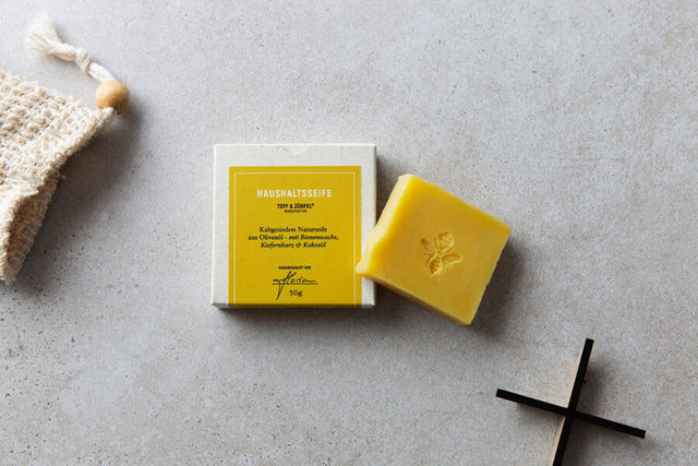 Haushaltsseife mit Bienenwachs und Kiefernharz | 50g | Toff & Zürpel Manufaktur