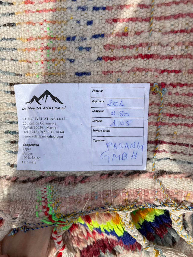 Vintage-Läufer „NEON BRIGHT“ | 1,05 x 2,80 m