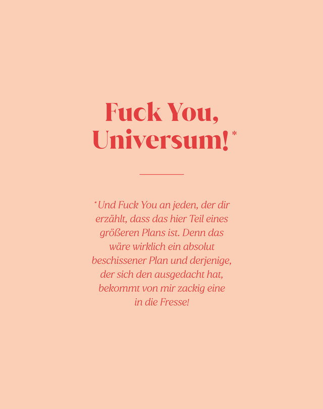 F*ck you Universum | Trauerkarte
